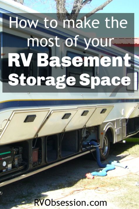 If you're looking for RV Basement Storage Solutions, we've got some simple yet effective ideas here for you... and a couple of tricks to watch out for. #RVBasementStorageSolutions Rv Basement Storage, Best Small Rv, Basement Storage Organization, Small Rv Campers, Basement Storage Ideas, Rv Storage Organization, Rv Storage Solutions, Basement Organization, Airstream Renovation