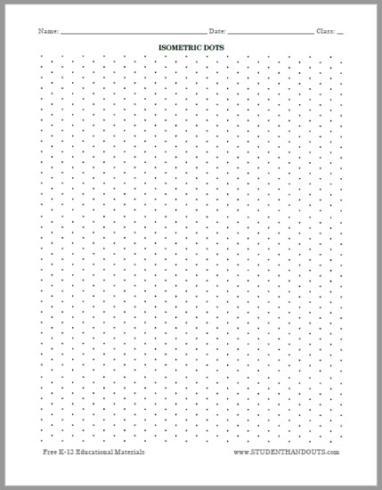 Isometric Dots Graph Paper - Free to Print Isometric Dot Sheet, Isometric Paper Free Printable, Isometric Sheet, Isometric Dot Paper, Isometric Graph Paper, Isometric Paper, Paper To Print, Printable Graph Paper, Graph Paper Designs