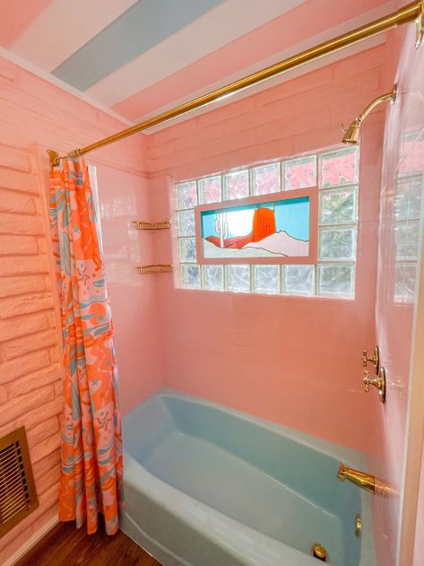 Trixie Motel - Yeehaw Cowgirl Room Reveal | Dazey LA Neon Cowgirl Aesthetic Room, Trixie Motel Rooms, Cowgirl Bathroom Ideas, Disco Cowgirl Bathroom, Motel Room Aesthetic, Cowgirl Bathroom, Dani Dazey, Trixie Motel, 50s Vibes