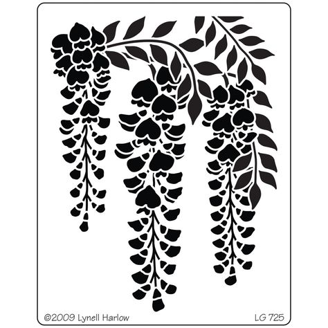 Dreamweaver Metal Stencil - Wisteria Forest Crafts, Motifs Art Nouveau, Plastic Stencil, Wood Burning Patterns, Border Embroidery Designs, Flower Stencil, Silhouette Stencil, Stencil Pattern, Stencil Patterns