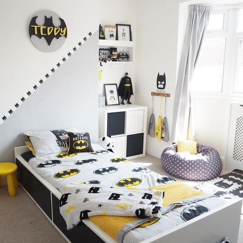 Batman Bedroom, Batman Room, Tidy Room, Happy Saturday Everyone, Toddler Bedrooms, Boys Bedrooms, Toddler Room, Boy's Bedroom, Decor Furniture