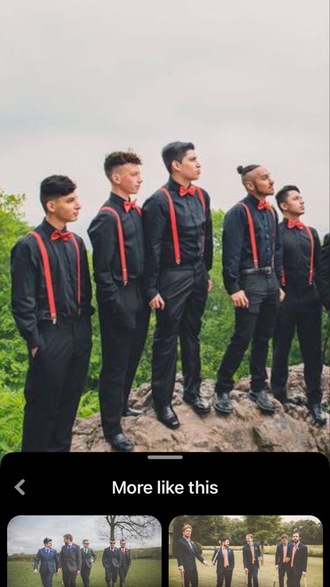 Red And Gold Quinceanera Chambelanes, Red Tuxedo For Quince, Red Suits For Chambelanes, Red Suit For Quince, Quince Chambelanes Outfits Red And Black, Red And Black Quinceanera Chambelanes, Maroon Quinceanera Chambelanes, All Black Chambelan Outfit Vaquero, Black And Blue Chambelanes Outfits