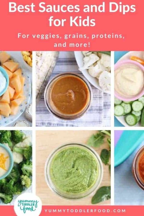 Master List of Healthy Sauces and Dips (for Veggies, Grains, and More!) Toddler Recipe, Sauce For Vegetables, Easy Peanut Sauce, Green Curry Sauce, Baby Solid Food, Healthy Pesto, Easy Marinara Sauce, Sweet Potato Hummus, Marinara Sauce Recipe