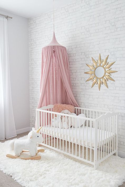 Baby Bedroom Girl, Nursery Rugs Girl, Pink Canopy, Girl Nurseries, Nursery Inspiration Girl, Nursery Design Girl, Baby Pineapple, Rose Bedroom