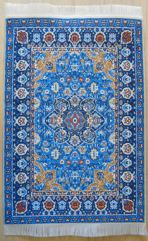 blue Turkish Rug  w/Persian influence in design Mediterranean Blue Decor, Grey Carpet Bedroom, Blue Carpet, Antique Carpets, Prayer Rug, Carpet Design, Blue Decor, Turkish Carpet, Persian Carpet