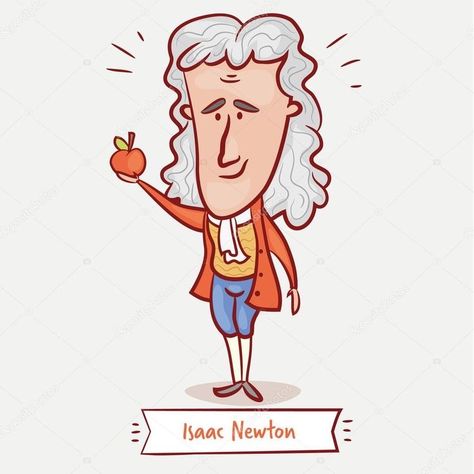 Scientist Cartoon, Newtons Laws Of Motion, Chemistry Art, Quotes Icons, Scientific Revolution, Newtons Laws, Systems Art, Science Illustration