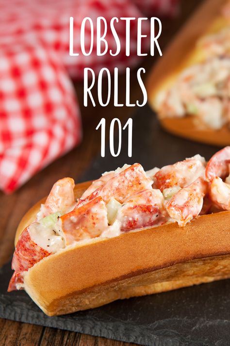 There has always been a “Great Lobster Roll Debate” between Connecticut and Maine as to which roll is best. (We love them both!)  No matter which you prefer, they couldn't be easier to make. Lobster Roll Buns Recipe, Lobster Roll Connecticut, Easy Lobster Roll Recipe, Cold Lobster Roll, Lobster Rolls With Butter, Lobster Roll Recipe Best, Maine Lobster Roll Recipe, Lobster Rolls Recipe, Mini Lobster Rolls