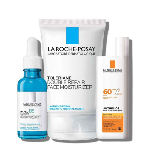 La Roche Posay Essentials Skin Care Routine Gentle Facial Cleanser, Skincare Inspiration, Skin Care Quiz, Facial Sunscreen, Hyaluronic Acid Serum, Face Hydration, Vitamin B5, Moisturizer For Dry Skin, La Roche Posay