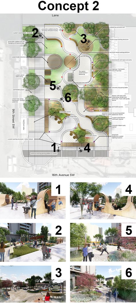 New park space in the Beltline | Engage Park And Playground Design, Public Garden Design Landscapes, Park Plans Architecture, Public Space Urban Design, Urban Parks Design, Public Park Design Plan Concept, Parks Design Landscape, Architectural Park Design, Urban Space Design Landscapes