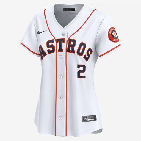 Inspired by the on-field uniforms of the Houston Astros, this Alex Bregman Jersey delivers an authentic look with twill details. The sweat-wicking, double-knit mesh fabric helps provide a breathable, comfortable feel on game day. Alex Bregman, José Altuve, Dog Days Of Summer, Nike Jersey, Tailored Design, Houston Rockets, Houston Astros, Moisture Wicking Fabric, Dog Days