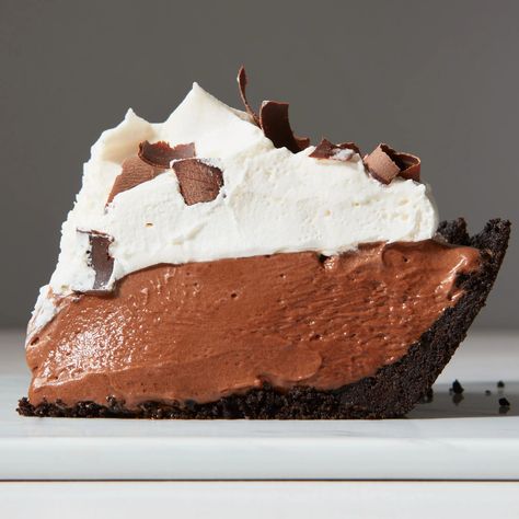 French Silk Pie Recipe | Epicurious Dessert Tarts, Silk Pie Recipe, French Silk Pie, Thanksgiving Desserts Table, German Cookies, Silk Pie, Chocolate Pie Recipes, Chocolate Cream Pie, Cream Pie Recipes