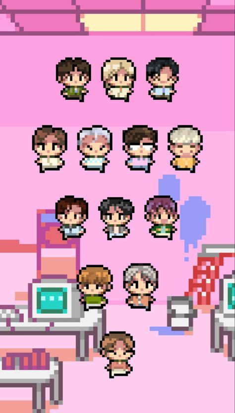 Seventeen Art Wallpaper, Svt Stickers, Seventeen Art, Van Gogh Wallpaper, Diy Photo Book, Seventeen Debut, Seventeen Album, Seventeen Wallpapers, Pixel Pattern