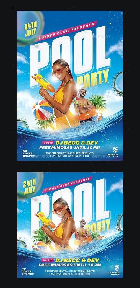 Pool Party Poster Design, Pool Party Flyer Design, Pool Party Background, Summer Flyer Design, Pool Party Poster, Pool Party Music, Summer Party Poster, Pool Party Flyer, Pool Parties Flyer