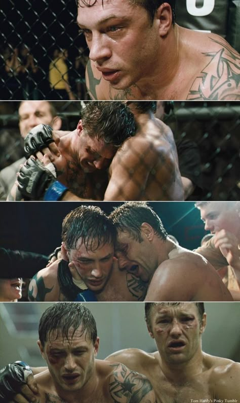 seriously he makes this scene soooooooooooo emotional i've seen it probably over 30 times and i always without fail bawl like a baby Tom Hardy Warrior, Warrior Movie, Joel Edgerton, Warrior 3, Hard Men, Thomas Hardy, Big Baby, Warrior Spirit, Favorite Movie