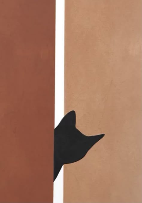 Minimal Painting Ideas On Canvas, Simplistic Art Painting, Minimalist Cat Painting, Simplistic Painting Ideas, Minimal Canvas Painting, Colorblock Painting, Minimalist Painting Ideas, Abstract Cat Painting, Minimalist Cat Art