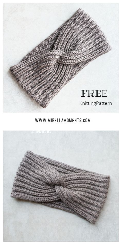 Classy Twist Headband Free Knitting Patterns - Knitting Pattern Earwarmer Knitting Patterns, Knitted Headband Free Pattern, Knitted Headbands, Knit Headband Pattern, Knitting Patterns Free Hats, Crochet Headband Pattern, Knitted Headband, Free Knitting Patterns, Easy Knitting Patterns