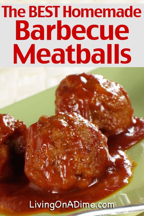 Homemade Barbecue Meatballs, Barbecue Meatballs Recipe, Barbecue Meatball Recipes, Bbq Meatball Recipe, Barbecue Meatballs, 3 Ingredient Dinners, Homemade Barbecue, Bbq Meatballs, Meatball Recipes Easy