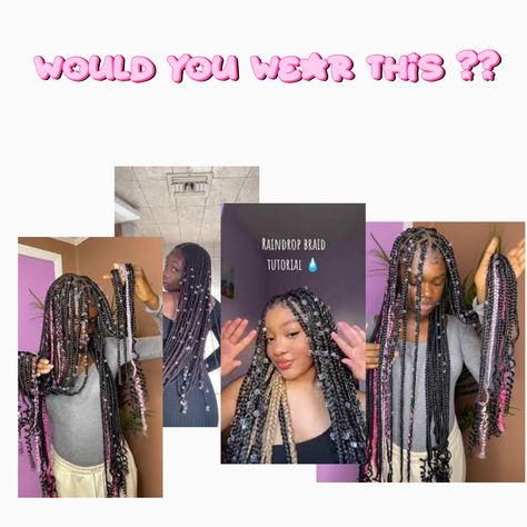 I think it looks so pretty #raindropbraids Rain Drop Braids, Drop Braids, Stronger Than You Think, Braid Tutorial, Rain Drops, So Pretty, Hair Inspiration, Things To Think About, Braids