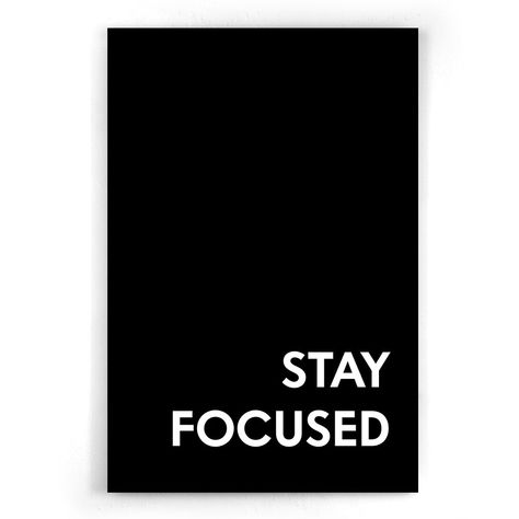 Stay Sharp with our exclusive "Stay Focused" Design in Black
 
In a world full of distractions, focus is the key to success. Our latest design, “Stay Focused,” is a powerful reminder of what really matters. This stylish artwork not only captures the essence of determination and concentration, but also serves as a daily source of inspiration to pursue your goals.

 Versatility at its best
 Available in high-quality posters, luxury canvas and modern acrylic glass, the "Stay Focused" design fits seamlessly into any interior. Whether you want to motivate an office space or beautify a personal workspace, this design brings a touch of elegance and inspiration.

 Posters: Make a statement on your walls with our premium posters. Ideal for anyone looking to add a touch of motivation and style to t Unique Photo Wall, Personal Workspace, Stylish Artwork, The Key To Success, Key To Success, Unique Photo, Stay Focused, Source Of Inspiration, Black Canvas