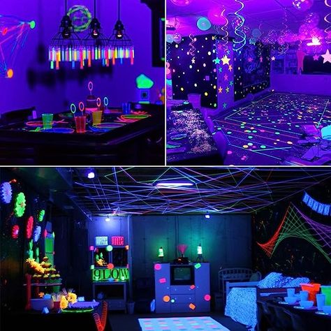 Black Lights for Parties 2 Pack, 50W Led Blacklight Ultraviolet Lamp, Fluorescent Neon Glow in The Dark for Halloween Christmas Decorations, DJ Disco Stage Night Club, Body Paint $27.29 (reg 38.99) w/c0upon!! Price subject t0 change at any time Commissi0ns earned Disco Stage, Black Lights, Halloween Christmas Decorations, Dj Disco, Neon Glow, Black Light, Body Painting, Halloween Christmas, Night Club