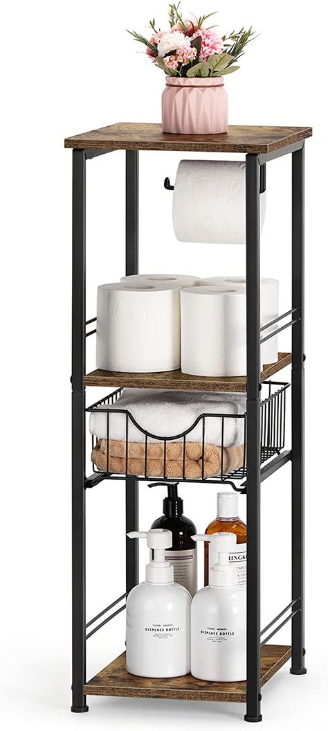 Tiered Bathroom Stand, Narrow Bathroom Storage Cabinet, Shelf With Baskets, Cabinet Freestanding, Shelf With Drawer, Freestanding Bathroom Shelves, Bathroom Floor Storage Cabinet, Freestanding Bathroom Storage, Bathroom Towel Storage