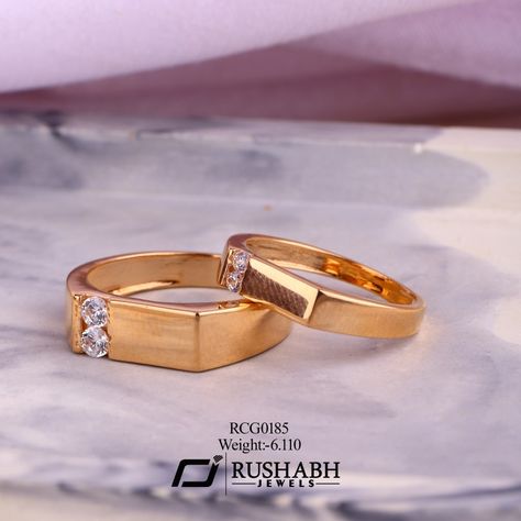 Couple Rings Design Unique Gold, Couple Wedding Rings Marriage Gold, Couple Gold Rings Engagement, Couples Ring Set Gold Weddings, Couple Wedding Rings Gold Indian, Unique Couple Rings Wedding Gold, Couples Ring Set Unique, Couple Ring Designs Gold, Couple Rings Gold Engagement Unique