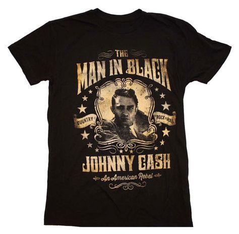 Johnny Cash Portrait T-Shirt - Black - XL Johnny Cash Portrait, Groovy Clothing, Johnny Cash, Men Summer, Summer Tshirts, Funny T, Singer Songwriter, Country Music, Cotton Shorts