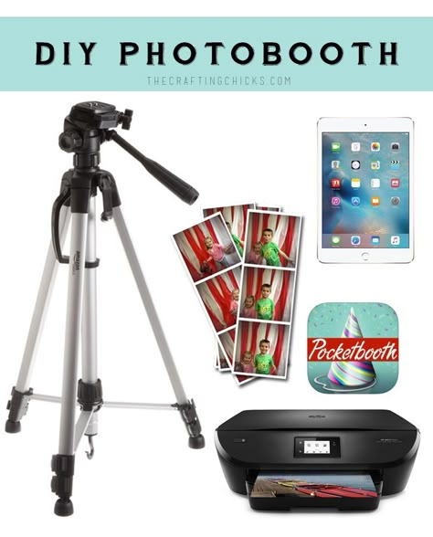 DIY Photobooth | Photobooth Setup | Class Party | School Party | Holiday Party Photo Booth Printer, Diy Fotokabine, Diy Wedding Photo Booth, Diy Photobooth, Photos Booth, Diy Photo Booth, Wedding Photo Booth, Diy Photography, Sweet 16 Parties