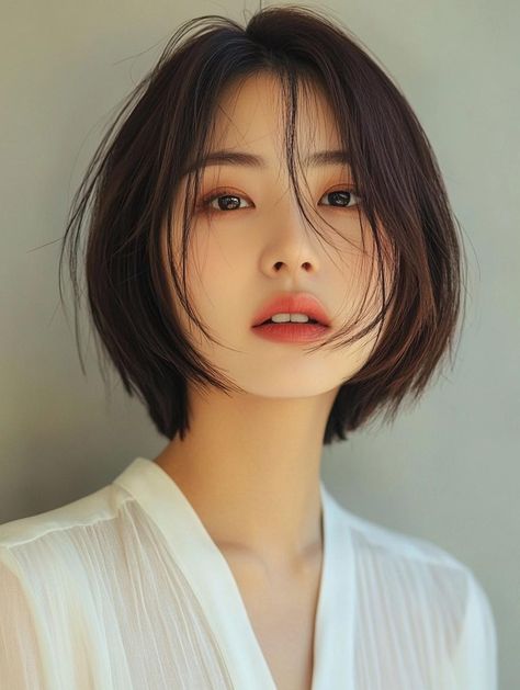 Korean Bob Haircuts: Trendy Styles for Effortless Elegance Korean Bob, Hairstyle Asian, Korean Short Hair, Asian Short Hair, Hair References, Hair Inspiration Short, Short Hair Ideas, Bob Hair, Asian Hair