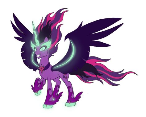 Midnight Sparkle by MelSpyRose on DeviantArt Midnight Sparkle Mlp, Mlp Villains, Overwatch Skin Concepts, Midnight Sparkle, Sparkle Pony, Queen Chrysalis, Princess Twilight Sparkle, My Little Pony Twilight, Cute Ponies