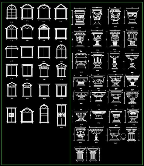 141.Arch Window CAD Blocks Elevation Design Free Download Autocad Free, Cad Blocks Free, Window Blocks, Arch Window, Free Drawing, Neoclassical Interior, Window Molding, Architecture Design Drawing, House Layout Plans