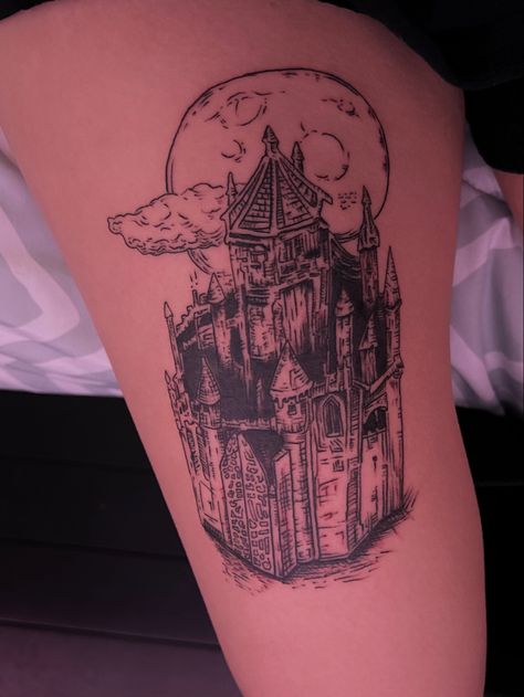 Castles Tattoo, Hellboy Tattoo, Lil Peep Lyrics, Castle Tattoo, Bunny Tattoos, Type Tattoo, Gothic Tattoo, Dream Tattoos, Rib Tattoo