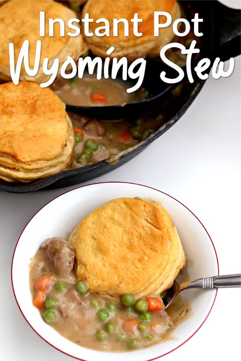 Beef pot pie recipe in the Instant Pot! Try this with elk meat too. #instantpot Hamburger Pot Pie, Food Ninja, State Recipes, Elk Meat, Instant Meals, Cowboy Stew, Beef Pot Pies, Instant Potatoes, Multi Cooker