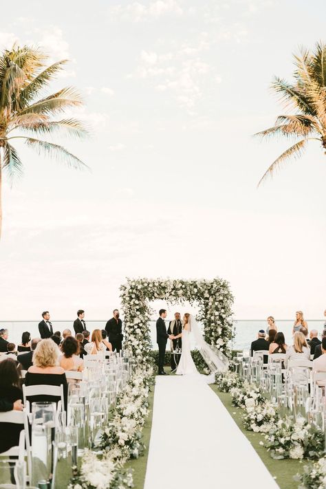 The Breakers Palm Beach, Beach Wedding Arch, Breakers Palm Beach, Wedding Chuppah, Oceanfront Wedding, Palm Beach Wedding, The Breakers, Wedding Inside, Palm Beach Florida