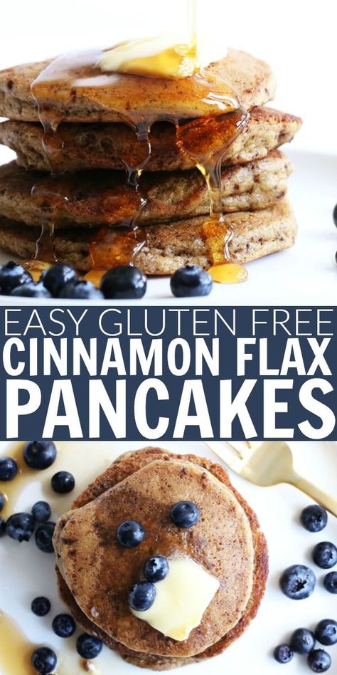 Easy low carb + gluten free Cinnamon Flax Pancakes are the perfect addition to your weekend brunch! They're loaded with protein, fiber, and healthy fats and keep you full all morning! thetoastedpinenut.com #thetoastedpinenut #easyrecipe #glutenfree #proteinpancakes #pancakes #flax #almondflour #breafast #brunch #lowcarb Flax Pancakes, Low Carb Pancake Recipe, Gluten Free Cinnamon, Autoimmune Recipes, Recipes Paleo, Gluten Free Recipes For Breakfast, Tasty Pancakes, Protein Cookies, Easy Cinnamon