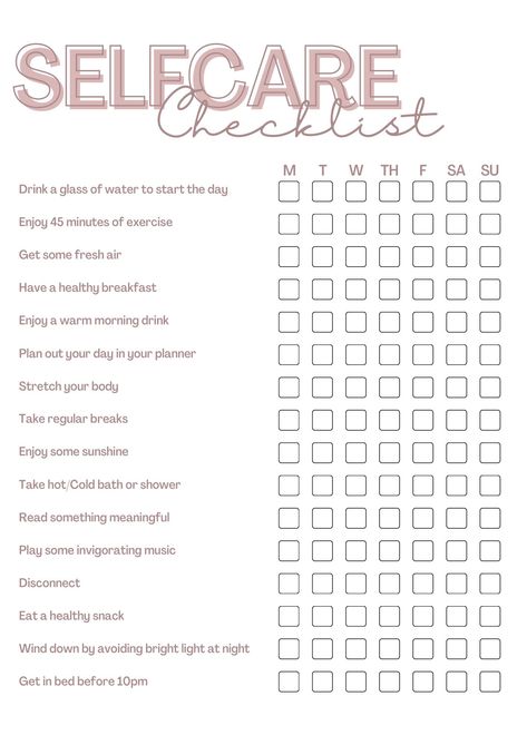 How many of these can you tick off, I know I need to do better 🤣🤣🤣🤣 Selfcare Checklist, Printable Checklist, Fashion Organization, Planner Templates, Fitness Tracker, Daily Reminder, Planner Template, Digital Planner, Template Printable