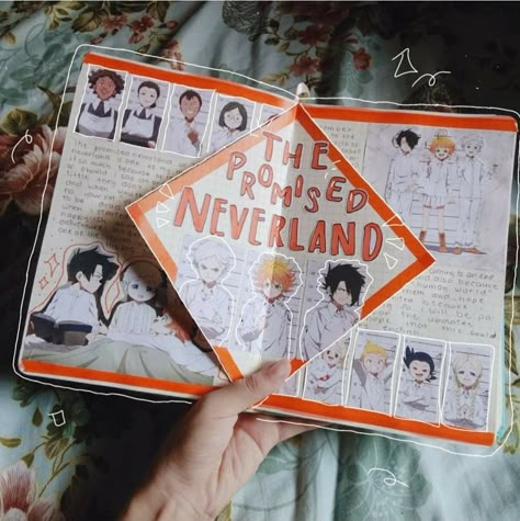 Anime Journal, Promise Neverland, The Promised Neverland, Bullet Journal Aesthetic, Bullet Journal School, Diary Ideas, Bullet Journal Themes, Anime Crafts, Bullet Journal Writing