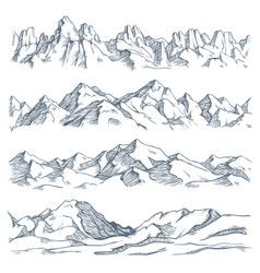 Art Moto, Mountain Sketch, Mountain Drawing, Mountain Illustration, Tree Sketches, Mountain Nature, Mountains Landscape, Landscape Drawings, Environment Concept Art