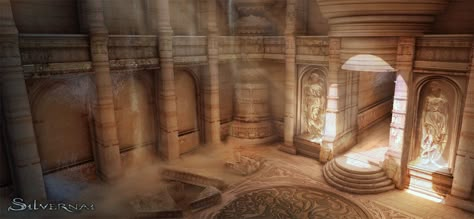 Dragons Inspiration, Interior Concept Art, Setting Inspiration, Egyptian Temple, Hidden Truth, Dark Sun, Van Helsing, Games Design, Fantasy Stuff