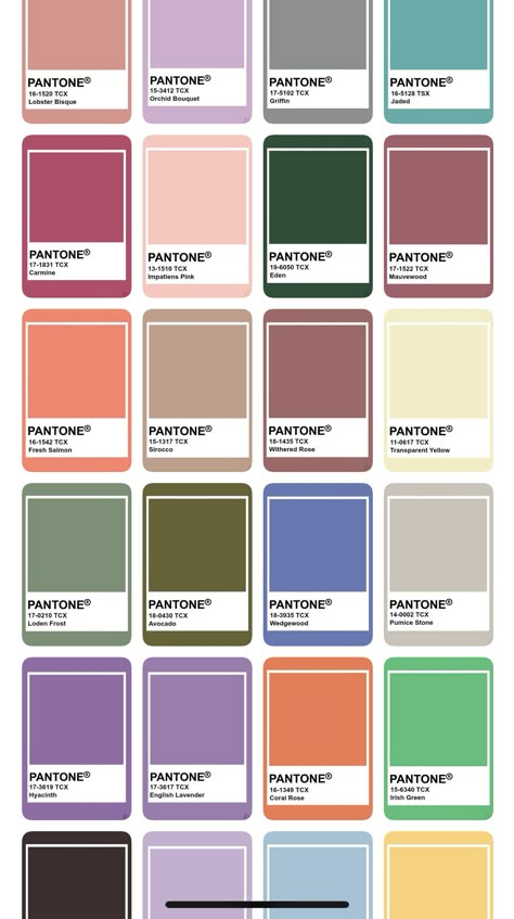 Colour Names Charts, Pantone Color Chart, Pantone Palette, Pantone Colour Palettes, Free Coloring Pages For Kids, Journal Therapy, Color Trends Fashion, Free Adult Coloring Pages, Stickers Design