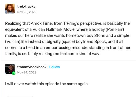 Realizing that Amok Time, from T'Pring's perspective, is basically the equivalent of a Vulcan Hallmark Movie... Vulcan Star Trek Aesthetic, Vulcan Cosplay, Star Trek Vulcan, Vulcan Star Trek, Amok Time, Fandom Star Trek, Star Trek Spock, Star Trek Funny, Funny Nerd