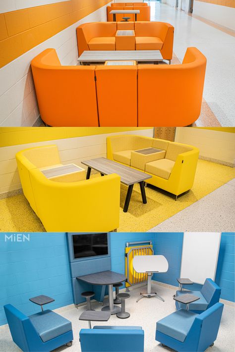 Dorm Building, Montessori Lifestyle, School Building Plans, 21st Century Learning Spaces, Collaborative Learning Spaces, Coworking Design, Makerspace Library, School Places, School Improvement