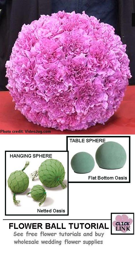 Video for creating beautiful flower balls. Use flat bottomed spheres for table… Sphere Flower Arrangements, Hanging Flower Ball, Table Decorations Blue, Diy Flower Ball, Wedding Table Decorations Blue, Floral Chandeliers, Flower Ball Centerpiece, Flower Oasis, Paper Flower Ball