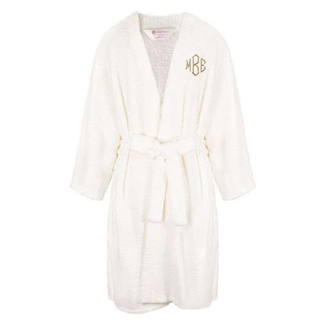 This Monogrammed Robe will become your favorite thing to put on when you get out of the shower, or when you are fixing your hair and makeup! Our Cozy Robe is an effortless way to add an extra layer on slightly chilly days, or to add to your fave monogrammed Marleylilly pajama set for a lazy Saturday while lounging at home. Available in a classic ivory color, this robe would also be a great bridesmaids gift! Add some fabulous monogrammed slippers for super-comfy custom style all year long.Made of Monogram Robe, Monogram Clothes, Monogram Robes, Christmas List 2022, Lazy Saturday, Monogram Outfit, Marley Lilly, Always Cold, Pajama Robe