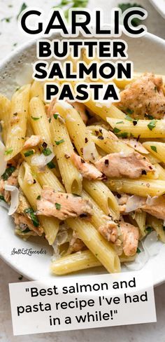 Salmon Pasta Recipe, Salmon Pasta Recipes, Salmon Salad Recipes, Garlic Butter Salmon, Fish Dinner Recipes, Butter Salmon, Salmon Pasta, Cheap Meal Ideas, Salmon Dinner