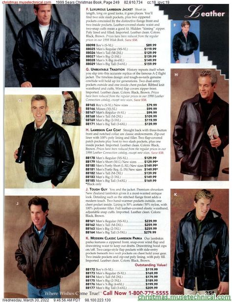 1999 Sears Christmas Book, Page 249 - Catalogs & Wishbooks 1999 Mens Fashion, 90s Mens Catalog, 1997 Fashion Catalog, 1997 Fashion Catalog Men, 90s Winter Catalog, 1999 Sears Catalog, 1990s Sears Catalog, 90s Mens, Christmas Books