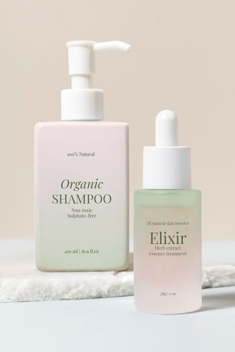 Skincare Bottle Design Ideas, Skin Care Packaging Design Inspiration, Gradient Skincare Packaging, Square Cosmetic Packaging, Skincare Packaging Mockup, Lotion Bottle Design Packaging, Packaging Product Design, Skincare Design Packaging, Cute Skincare Packaging