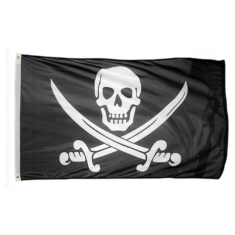 PRICES MAY VARY. THE BEST PARTY DECORATION: Are you still bothered that you don't have the right decoration for your role-playing party? Pirate flag is your best choice. It is also the best gift for wilderness lovers. MATERIAL: 3 X 5 ft outdoor pirate flag is made of high quality polyester, the image can be seen on both sides and is not easy to fade. Double stitching process around the flag makes the flag more resistant to wear and tear. EASY TO OPERATE: The pirate flag is sewn with two high qua Jack Rackham, Jolly Roger Flag, Calico Jack, Skull Flag, Skull Light, Flag Store, Pirate Flag, Jolly Roger, Outdoor Flags