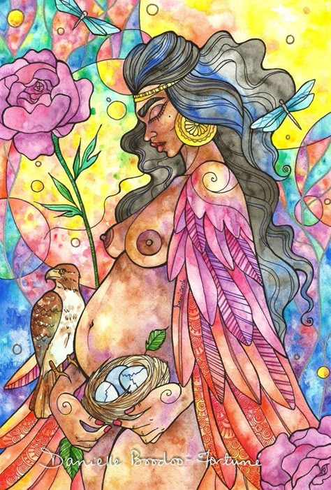 Fortune Art, Birth Art, Pregnancy Art, Mother Art, Feminine Art, Goddess Art, Watercolor Texture, Art Anime, Spiritual Art