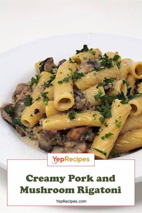 Ground Pork Sauce Recipes, Pork Mushroom Pasta, Maple Pork Sausage Recipes, Ground Pork Mushroom Recipes, Italian Pork Recipes For Dinner, Pasta And Pork Recipes, Ground Pork And Noodle Recipes, Dinner Ideas Ground Pork, Pasta With Ground Pork